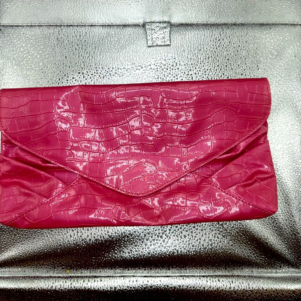 Barbie Pink Joan Rivers evening clutch with satin lining